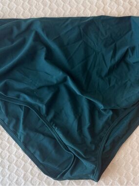 Women's Teal High-Waist Swim Bottom